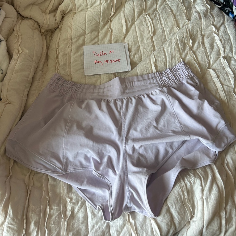 Lululemon Lavender hotty hot shorts